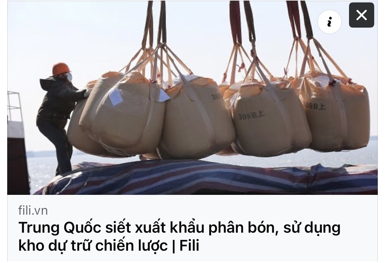 Trung Quốc hạn chế xuất khẩu phân bón